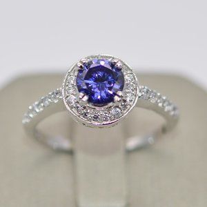 Round Cubic Zirconia Ring in Sterling Silver